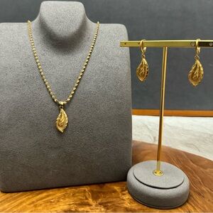 Gold Jewelry Set, 24k Duabi Gold Plated jewelry Set, Gold Necklace & Earrings